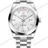 Reduced-Rolex-Day-Date-Silver-White-Textured-Dial-Oyster-Bracelet