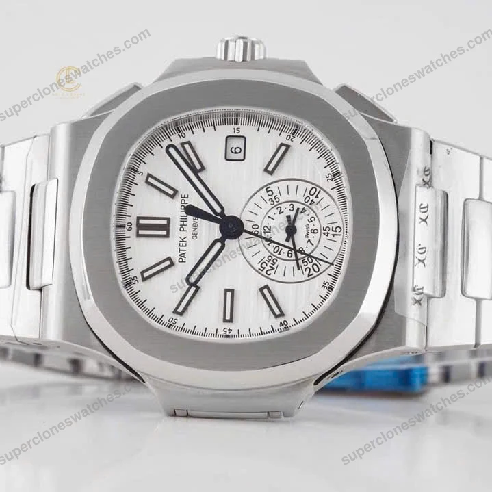 Super-Clone-Patek-Philippe-Nautilus-Chronograph-59801A-019-40.5mm-White-Dial-3