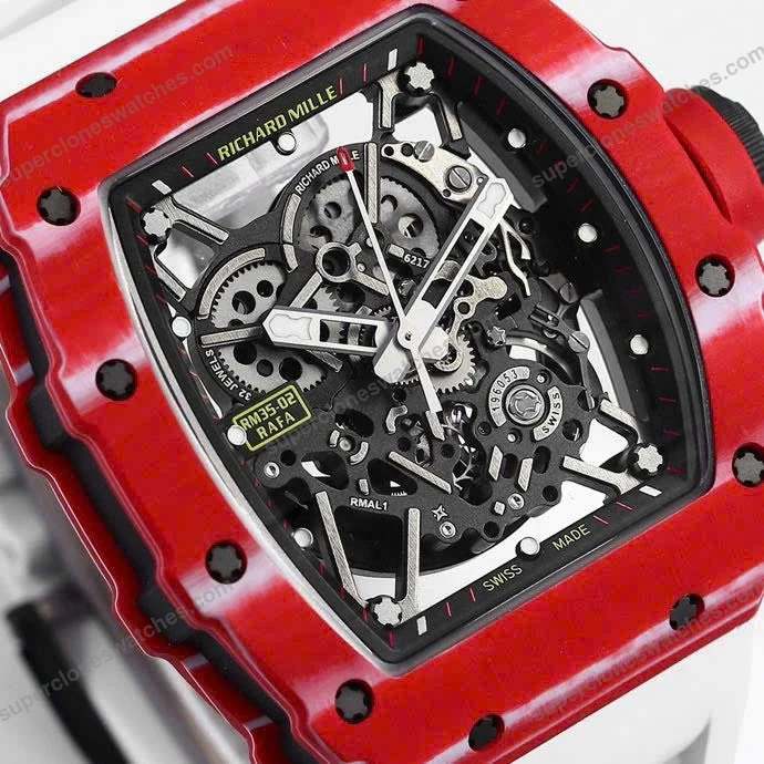 Super-Clone-Richard-Mille-RM-35-02-Richard-Mille-Rafael-Nadal-Red-White-Strap-Ca-5