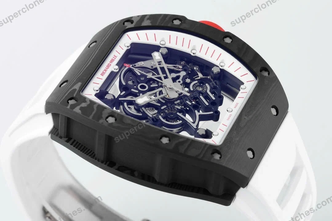 Super-Clone-Richard-Mille-RM-55-Richard-Mille-White-42mm-Carbon-Modify-7