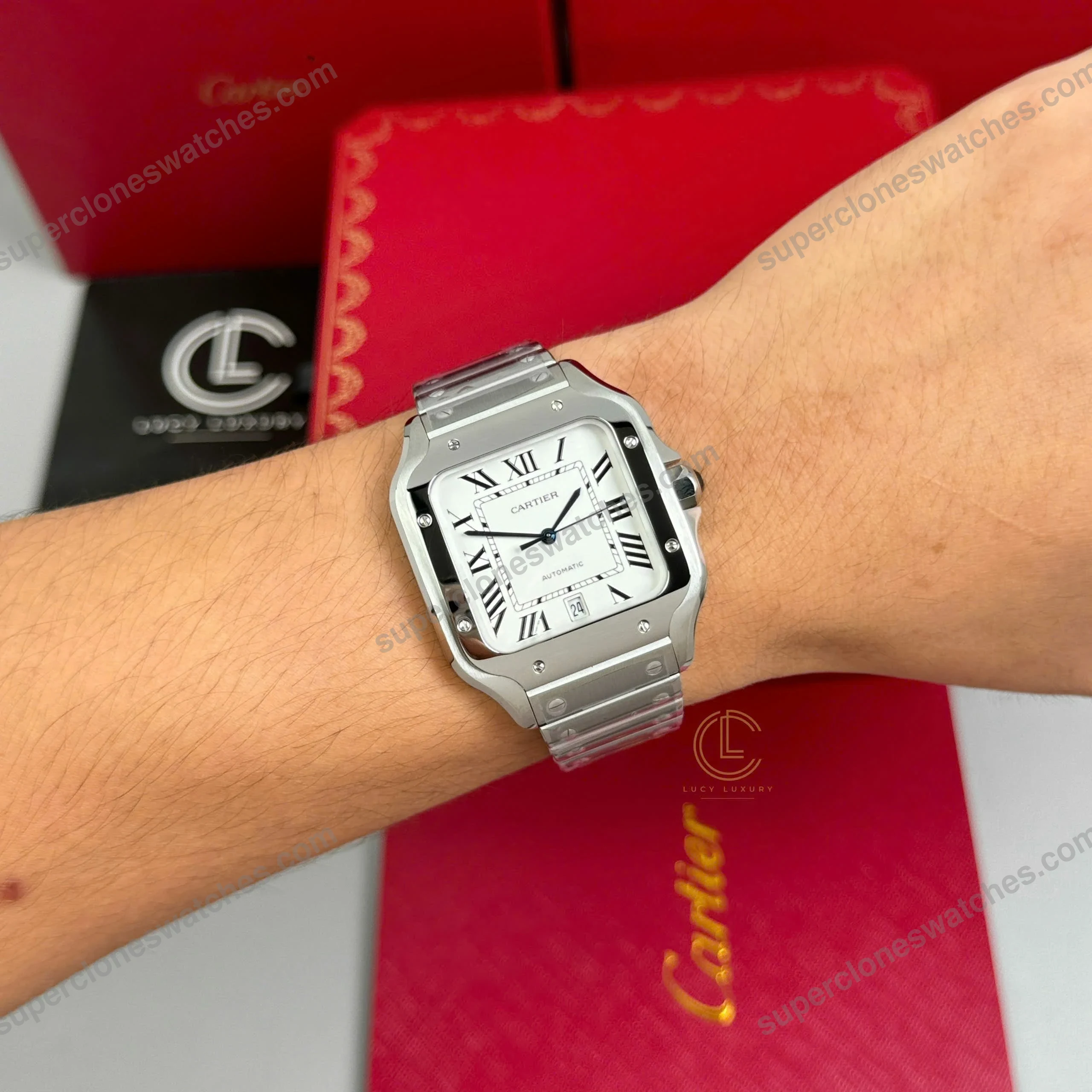 Super-Clone-Cartier-Santos-de-Cartie-Larger-WSSA0018-39.8mm-Miyota.9015-4