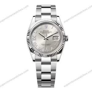 Super-Clone-Rolex-Datejust-Silver-Roman-Diamond-Dial-126234-0030-36-mm-1