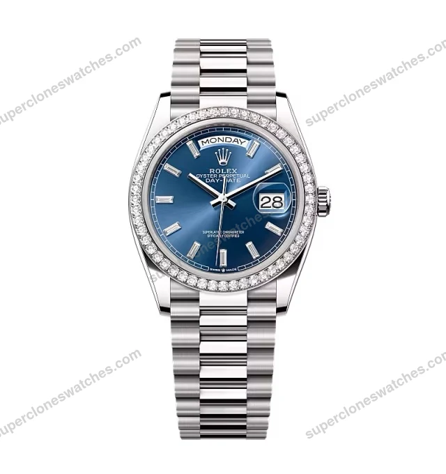 Super-Clone-Rolex-Day-Date-Bright-Blue-Diamond-Dial-128349rbr-0051-36-mm-1