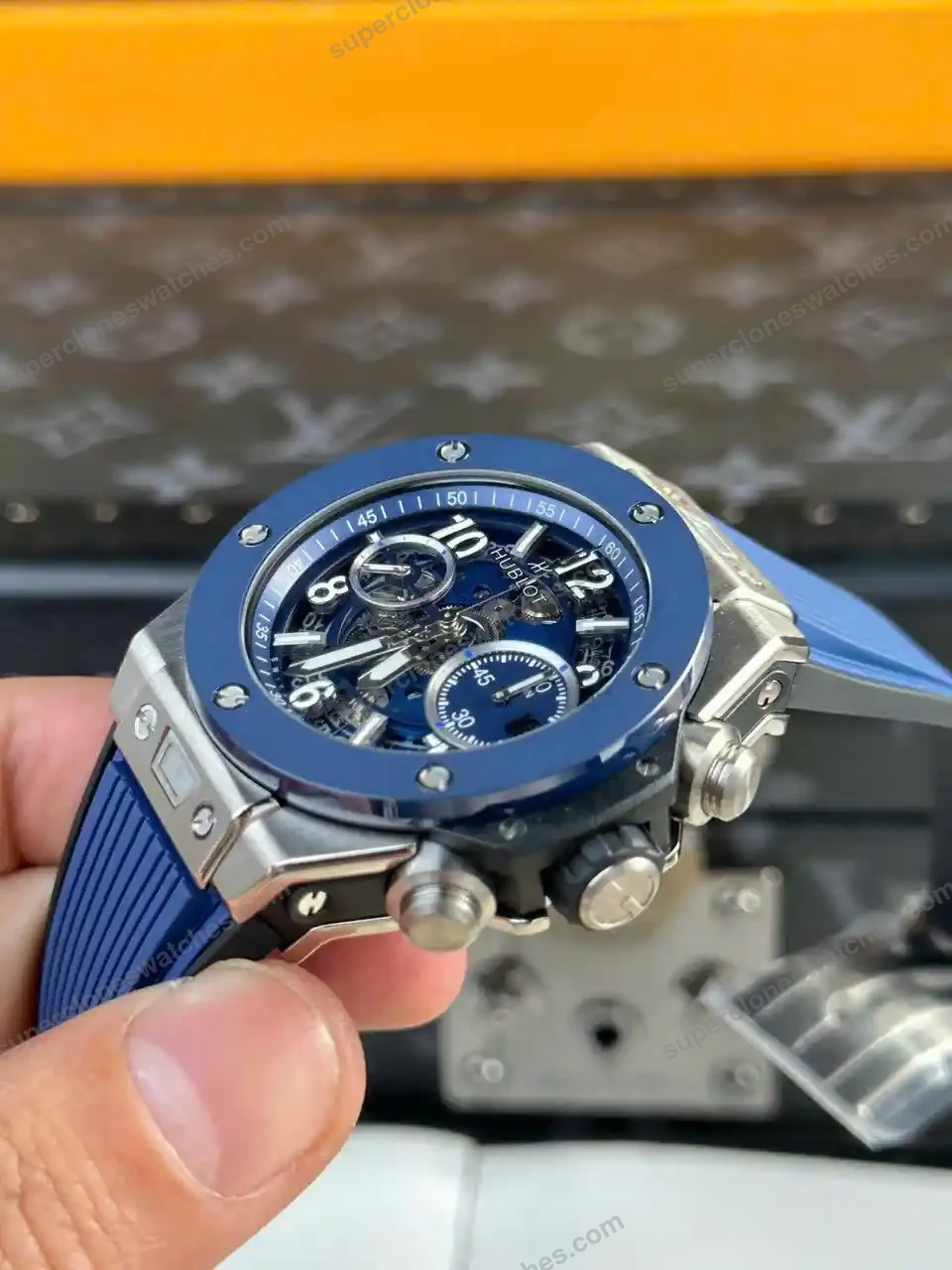 Super-Clone-Hublot-Big-Bang-Unico-Titanium-Blue-Ceramic-441.NL_.5171.RX-42mm-6