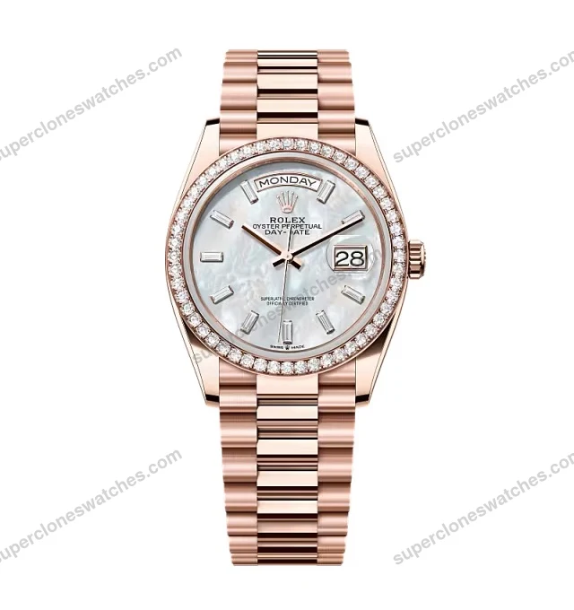 Super-Clone-Rolex-Day-Date-White-Mother-of-Pearl-Diamond-Dial-128345rbr-0077-36-1