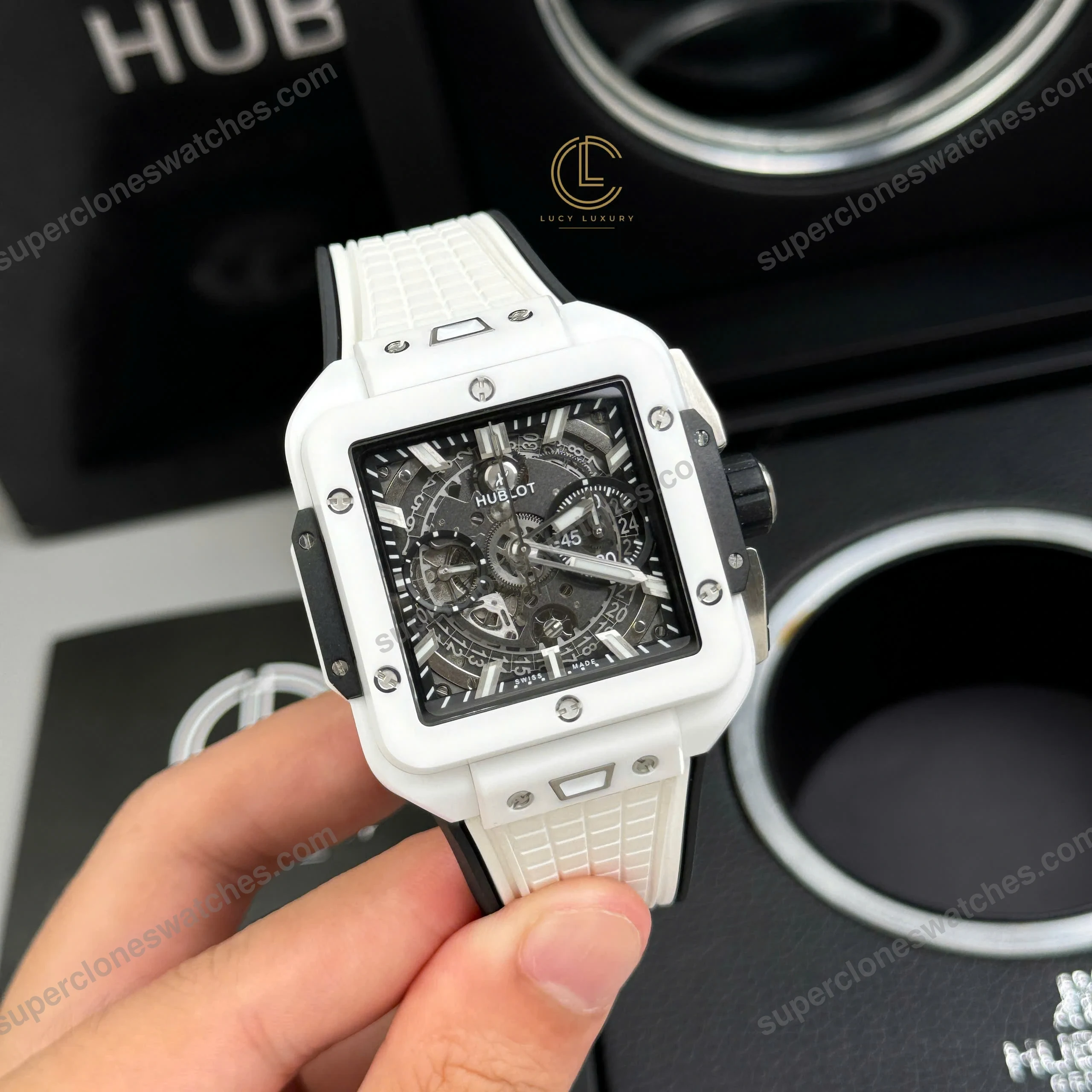 Super-Clone-Hublot-Square-Bang-Unico-821.HX_.0170.RX-821HX0170RX-42mm-White-Dial-3