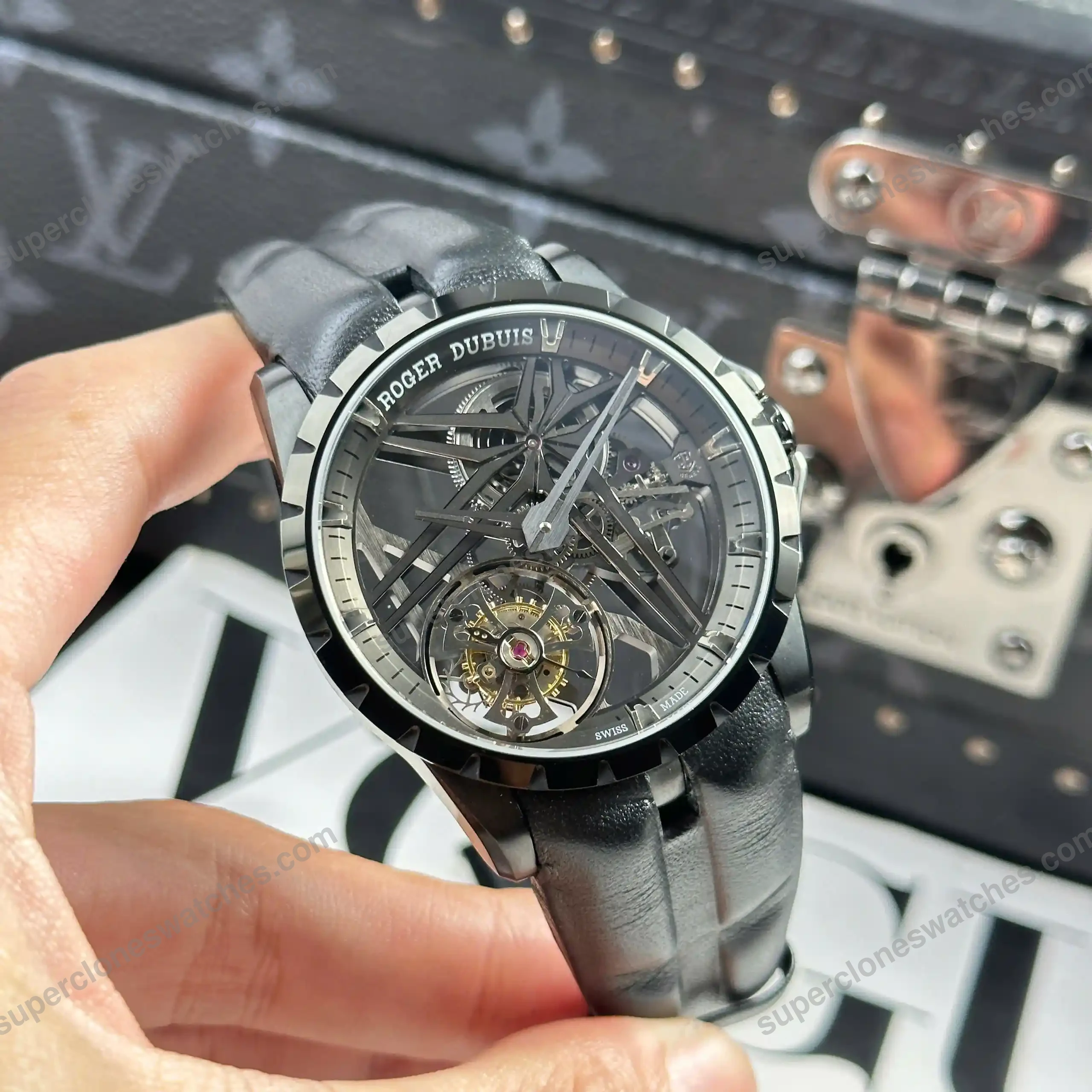 Super-Clone-Roger-Dubuis-Excalibur-Grey-Dlc-Titanium-RDDBEX0889-42mm-8211-4