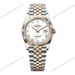 Super-Clone-Rolex-Datejust-White-Roman-Dial-126233-0029-36-mm-1