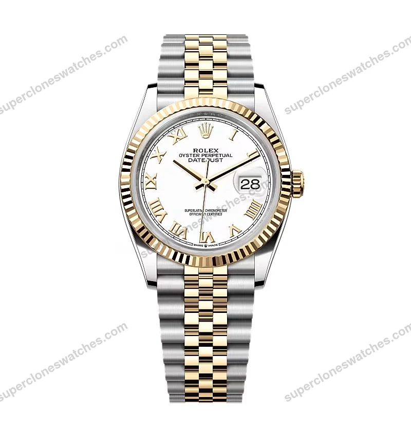 Super-Clone-Rolex-Datejust-White-Roman-Dial-126233-0029-36-mm-1