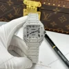 Super-Clone-Cartier-Santos-de-Cartie-Larger-Full-Diamond-39.8mm-8211-Handcraf-1