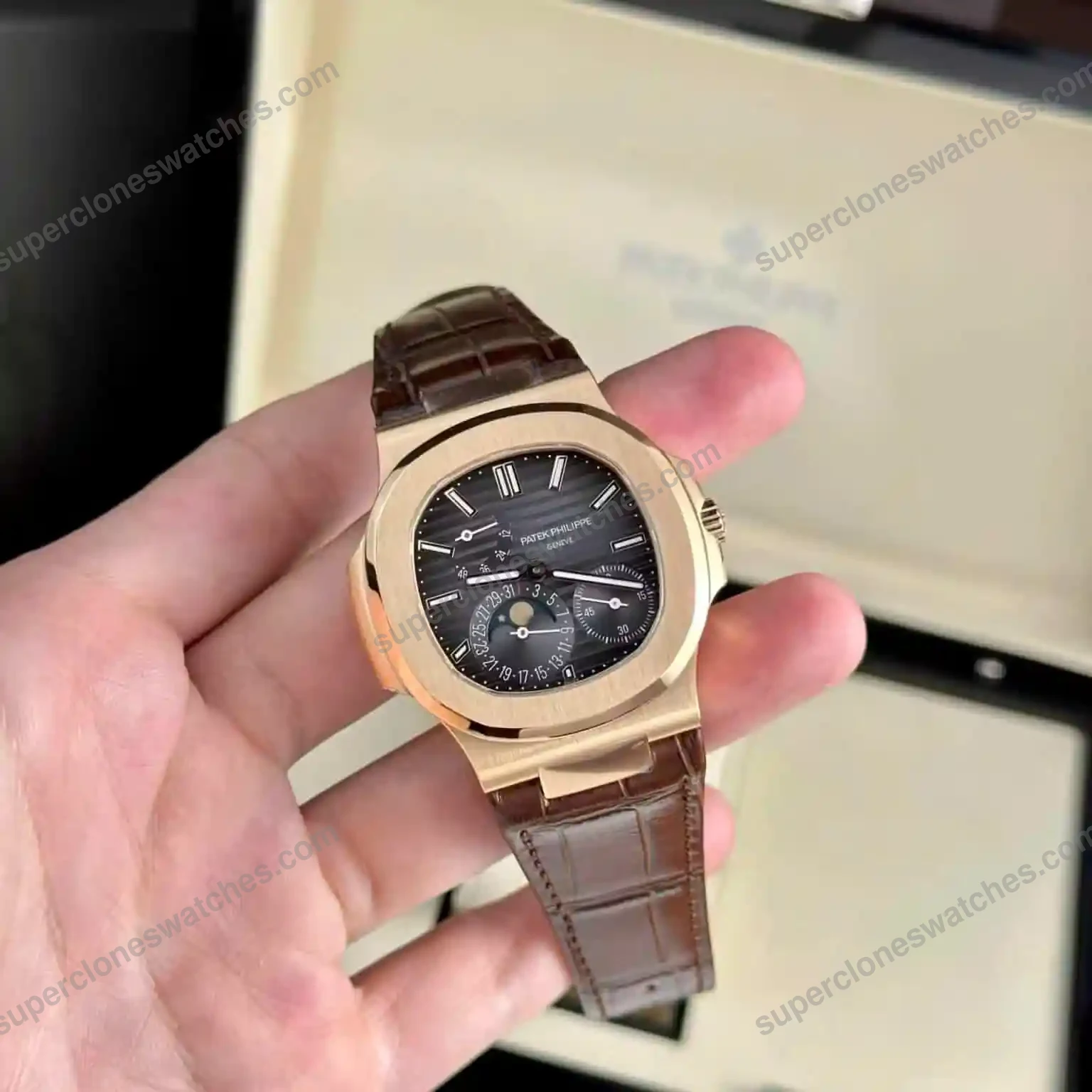 Super-Clone-Patek-Philippe-Nautilus-57121R-–-001-Grey-Dial-V3-2