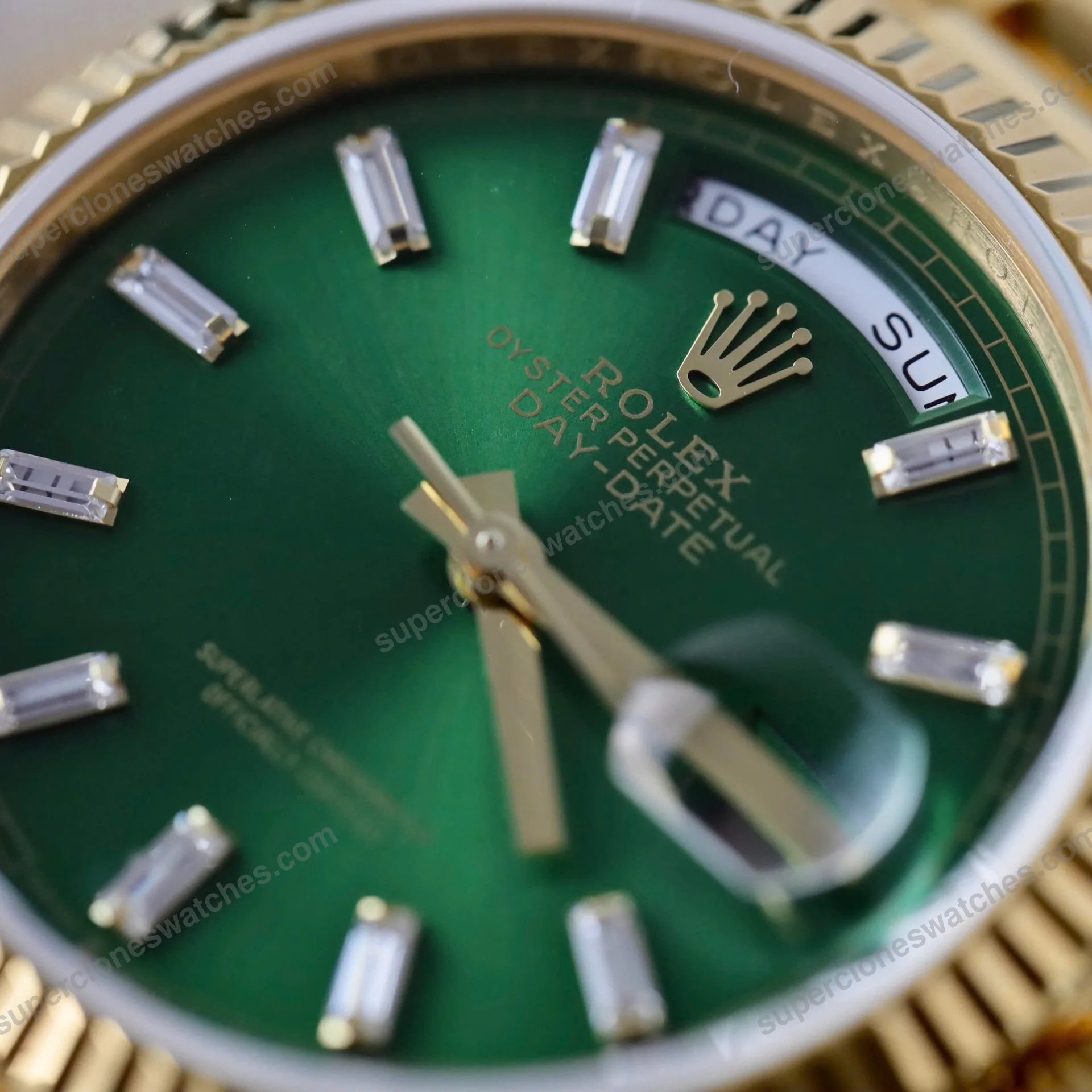 Super-Clone-Rolex-Day-Date-Bright-Green-Diamond-Dial-128238-0130-36-mm-6