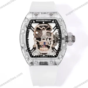 Super-Clone-Richard-Mille-RM-52-01-Transparent-Skull-Tourbillon-Rubber-Strap-1