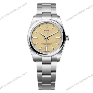 Super-Clone-Rolex-Oyster-Perpetual-277200-Beige-Dial-1