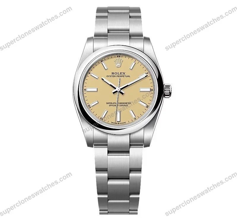 Super-Clone-Rolex-Oyster-Perpetual-277200-Beige-Dial-1