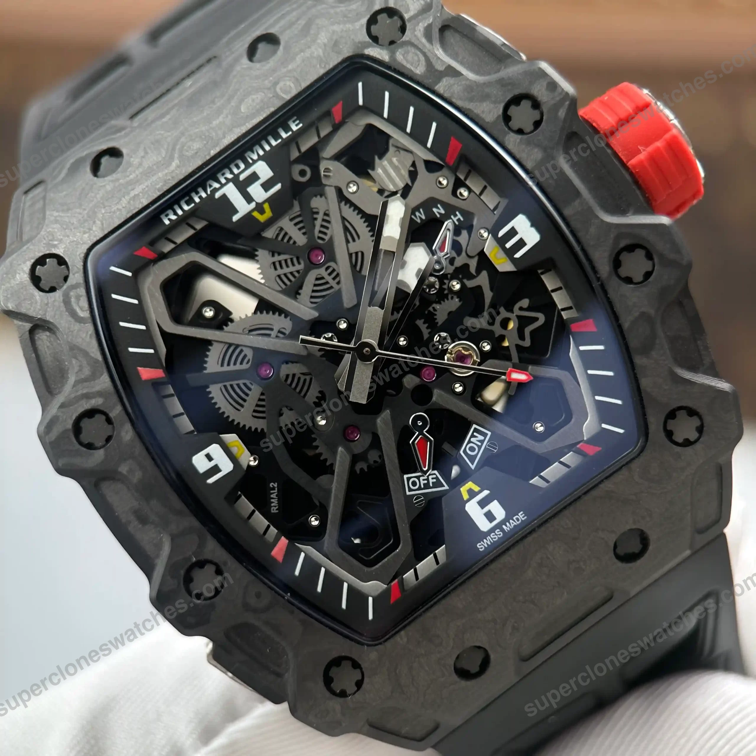 Super-Clone-Richard-Mille-RM-35-03-Richard-Mille-Rafael-Nadal-Carbon-TPT-43mm-6