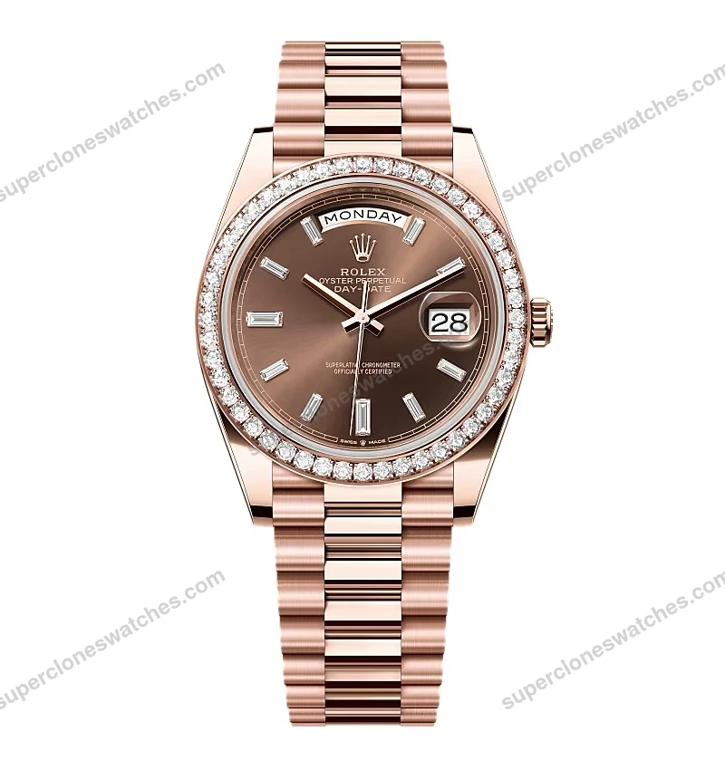 Super-Clone-Rolex-Day-Date-Chocolate-Diamond-Dial-228345rbr-0006-40-mm-1