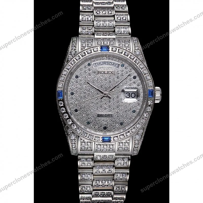 Super-Clone-Rolex-Day-Date-Diamond-Dial-621613-37-mm-3