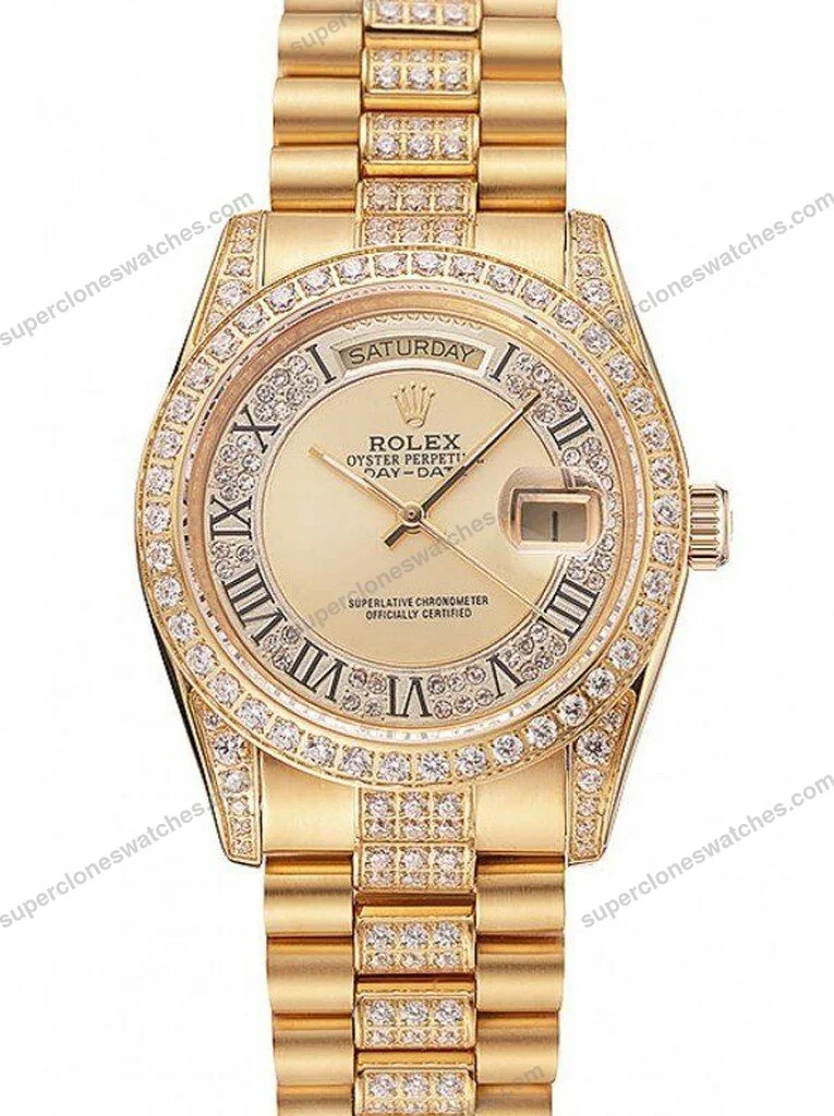 Super-Clone-Rolex-Day-Date-Gold-Dial-1453954-37-mm-1