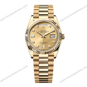 Super-Clone-Rolex-Day-Date-Champagne-Diamond-Dial-128238-0008-36-mm-1