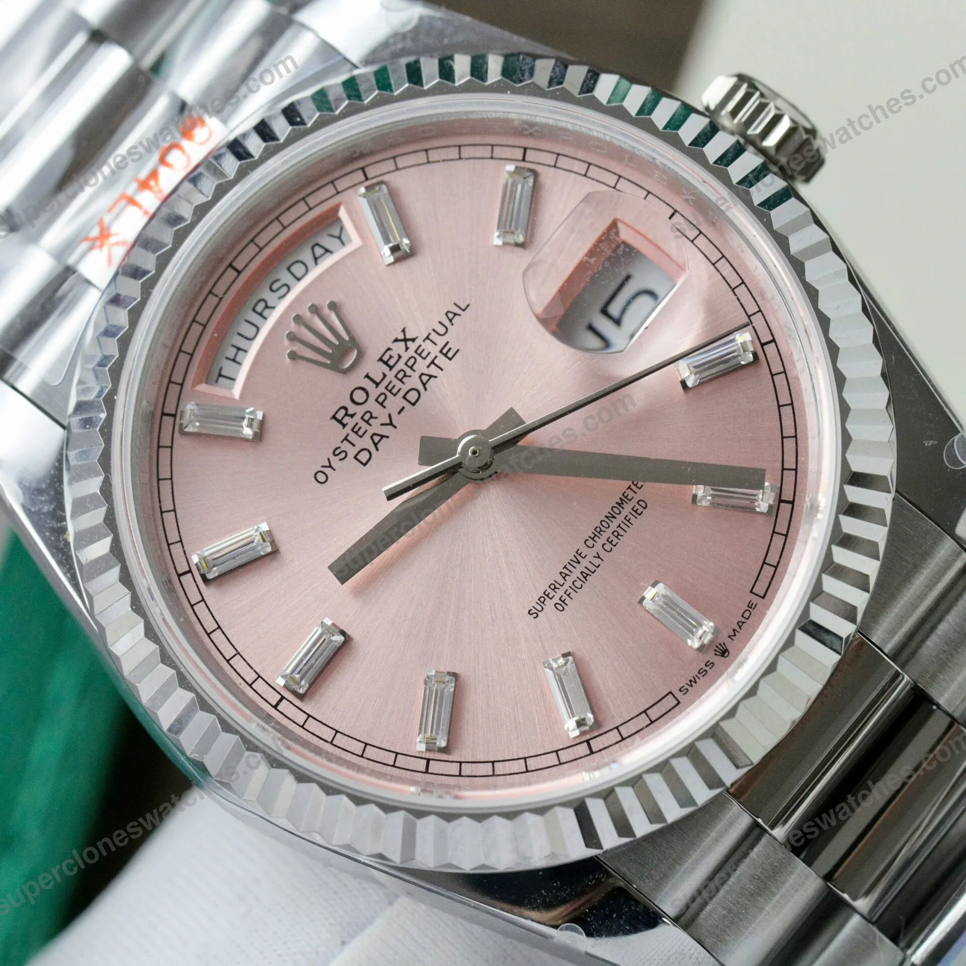Super-Clone-Rolex-Day-Date-Pink-Diamond-Dial-128236-0024-36-mm-5