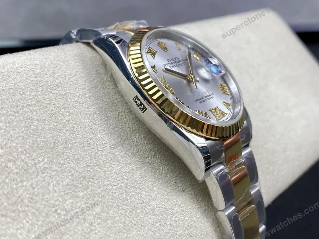 super-clone-rolex-datejust-white-roman-dial-126233-0030-36-mm-view-4
