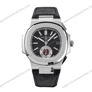 Super-Clone-Patek-Philippe-Nautilus-Chronograph-59801A-014-40.5mm-Black-Dial-wi-1