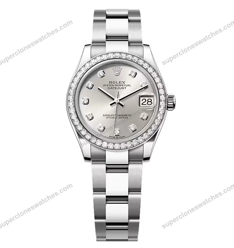Super-Clone-Rolex-Datejust-Silver-Diamond-Dial-278384RBR-0033-31-mm-1