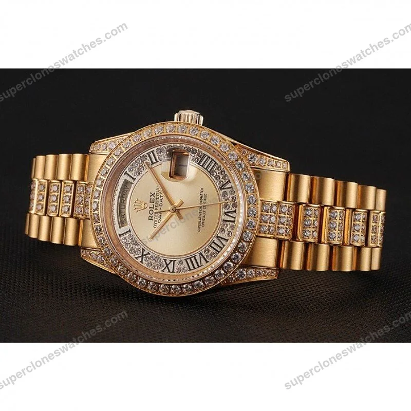 Super-Clone-Rolex-Day-Date-Gold-Dial-1453954-37-mm-3