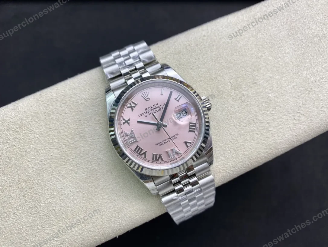super-clone-rolex-datejust-pink-roman-dial-126234-0031-36-mm-view-8