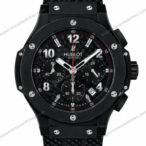 Super-Clone-Hublot-Big-Bang-Black-Carbon-Dial-Chronograph-Rubber-Strap