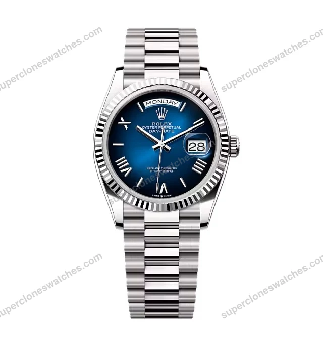 Super-Clone-Rolex-Day-Date-Blue-Ombre-Dial-128239-0063-36-mm-1