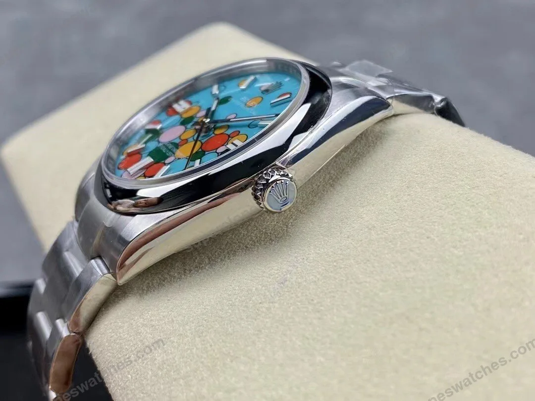Super-Clone-Rolex-Oyster-Perpetual-Turquoise-Dial-124300-41-mm-7