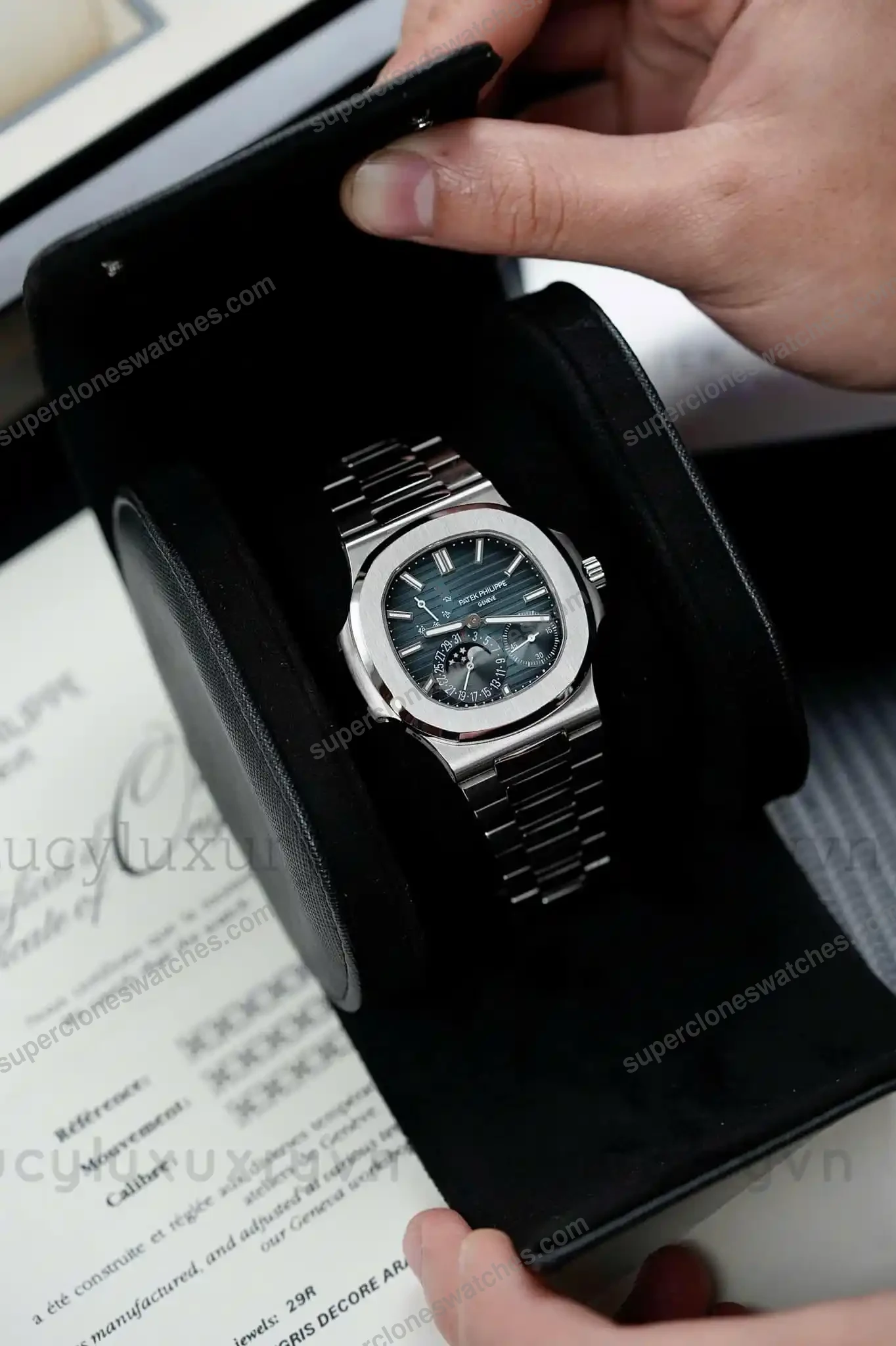 Super-Clone-Patek-Philippe-Nautilus-57121A-001-Blue-Steels-3
