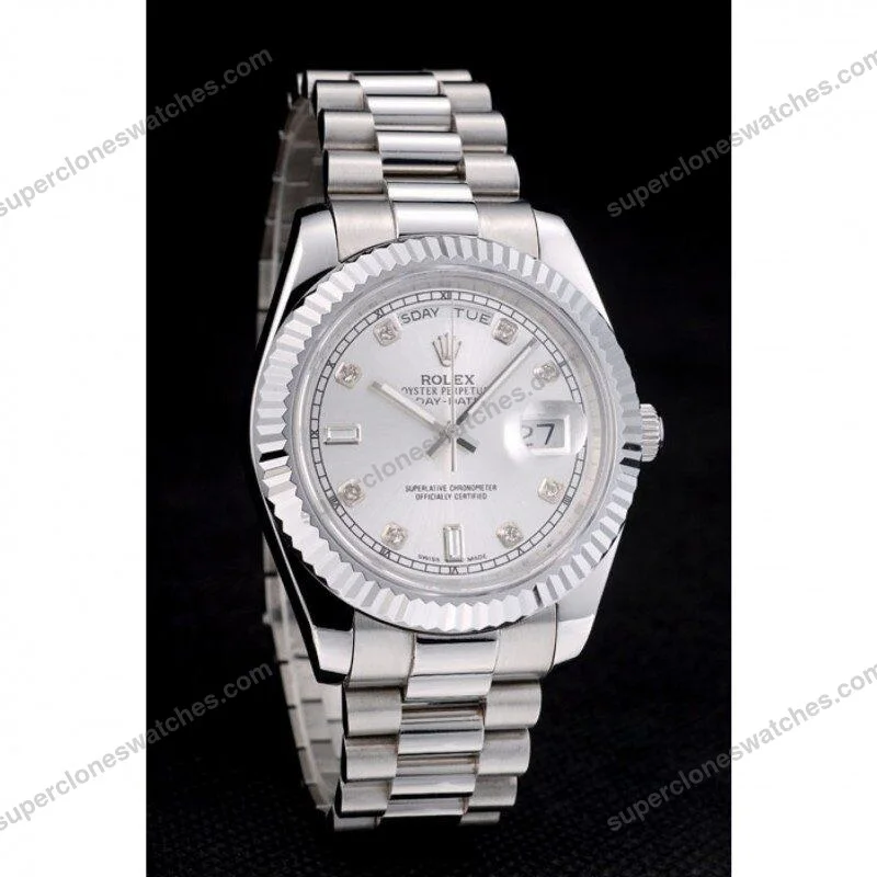 Super-Clone-Rolex-Day-Date-Silver-Dial-41995-40-mm-3