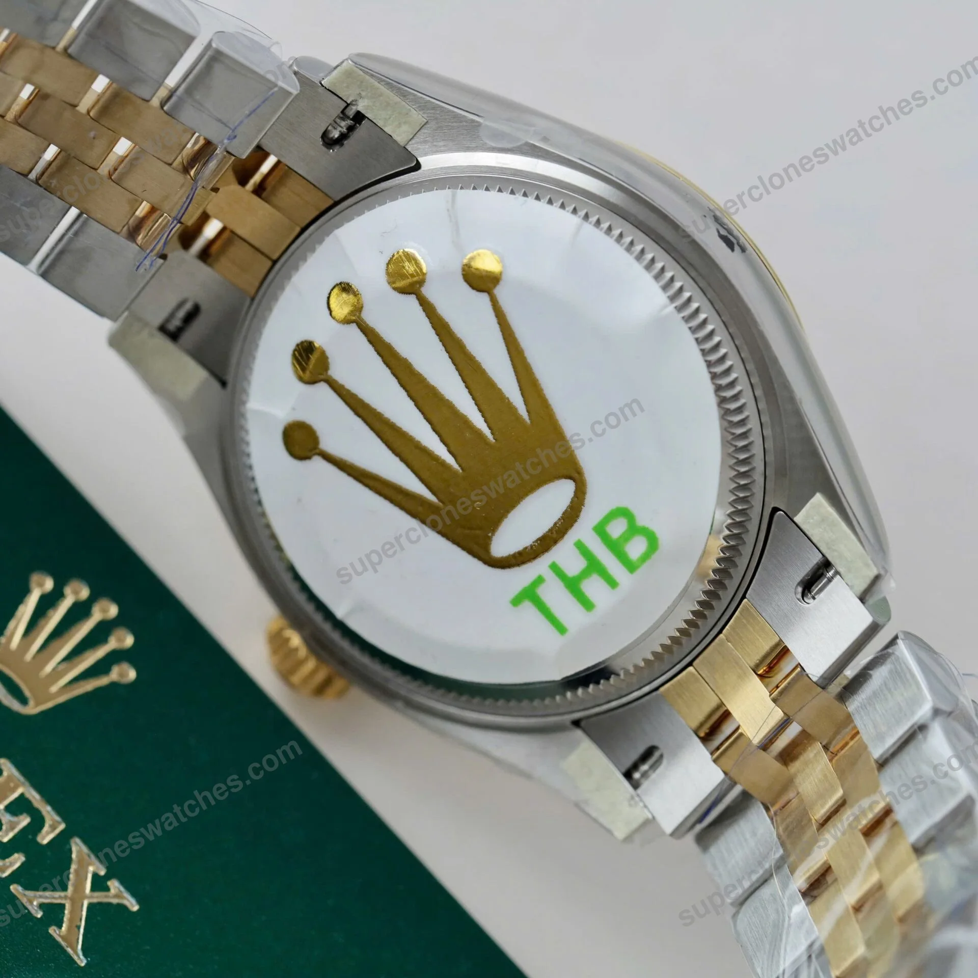 Super-Clone-Rolex-Datejust-Olive-Green-Roman-Diamond-Dial-126233-0025-36-mm-9