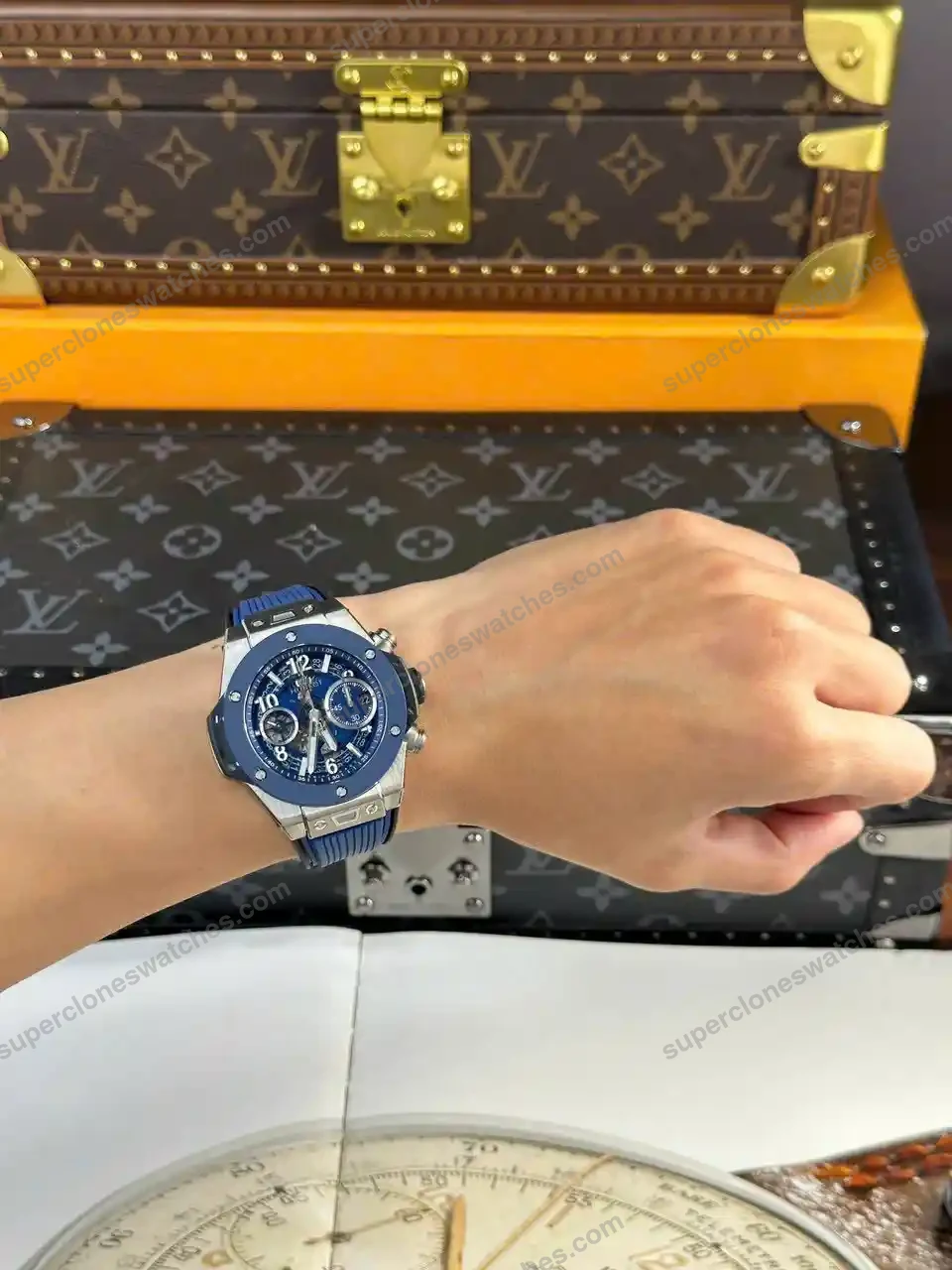 Super-Clone-Hublot-Big-Bang-Unico-Titanium-Blue-Ceramic-441.NL_.5171.RX-42mm-8