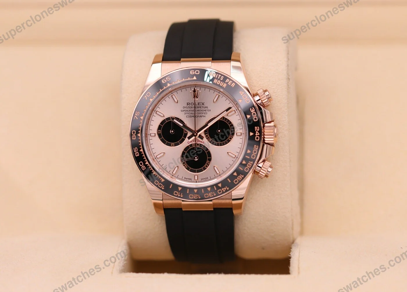 Super-Clone-Rolex-Daytona-Sundust-Dial-in-Everose-Gold-126515LN-2