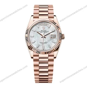 Super-Clone-Rolex-Day-Date-White-Mother-of-Pearl-Diamond-Dial-128235-0078-36-mm-1