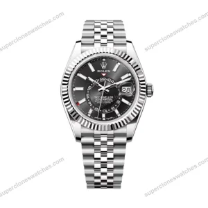 Super-Clone-Rolex-Sky-Dweller-Bright-black-Dial-336934-Jubilee-1