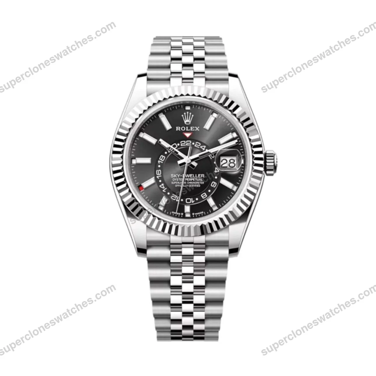 Super-Clone-Rolex-Sky-Dweller-Bright-black-Dial-336934-Jubilee-1
