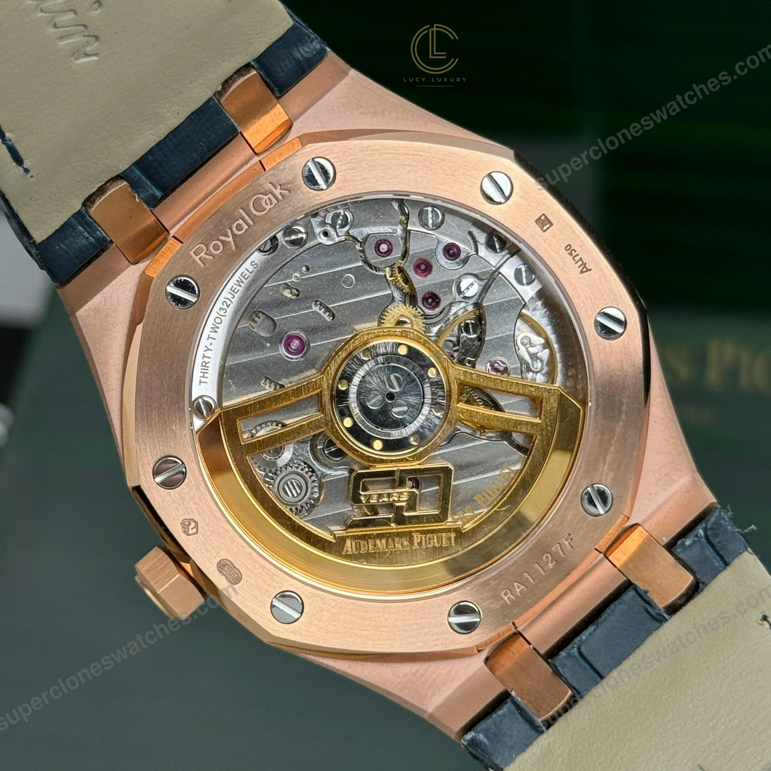 Super-Clone-Audemars-Piguet-Royal-Oak-15510OR-Yellow-Gold-41mm-Blue-Dial-6