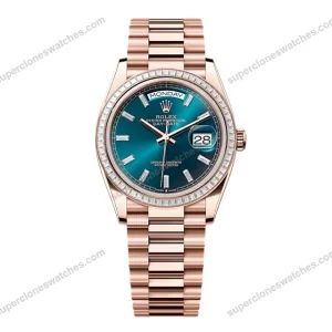 Super-Clone-Rolex-Day-Date-Blue-Green-Diamond-Dial-128395tbr-0032-36-mm-1