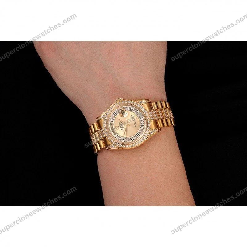 Super-Clone-Rolex-Day-Date-Gold-Dial-1453954-37-mm-9