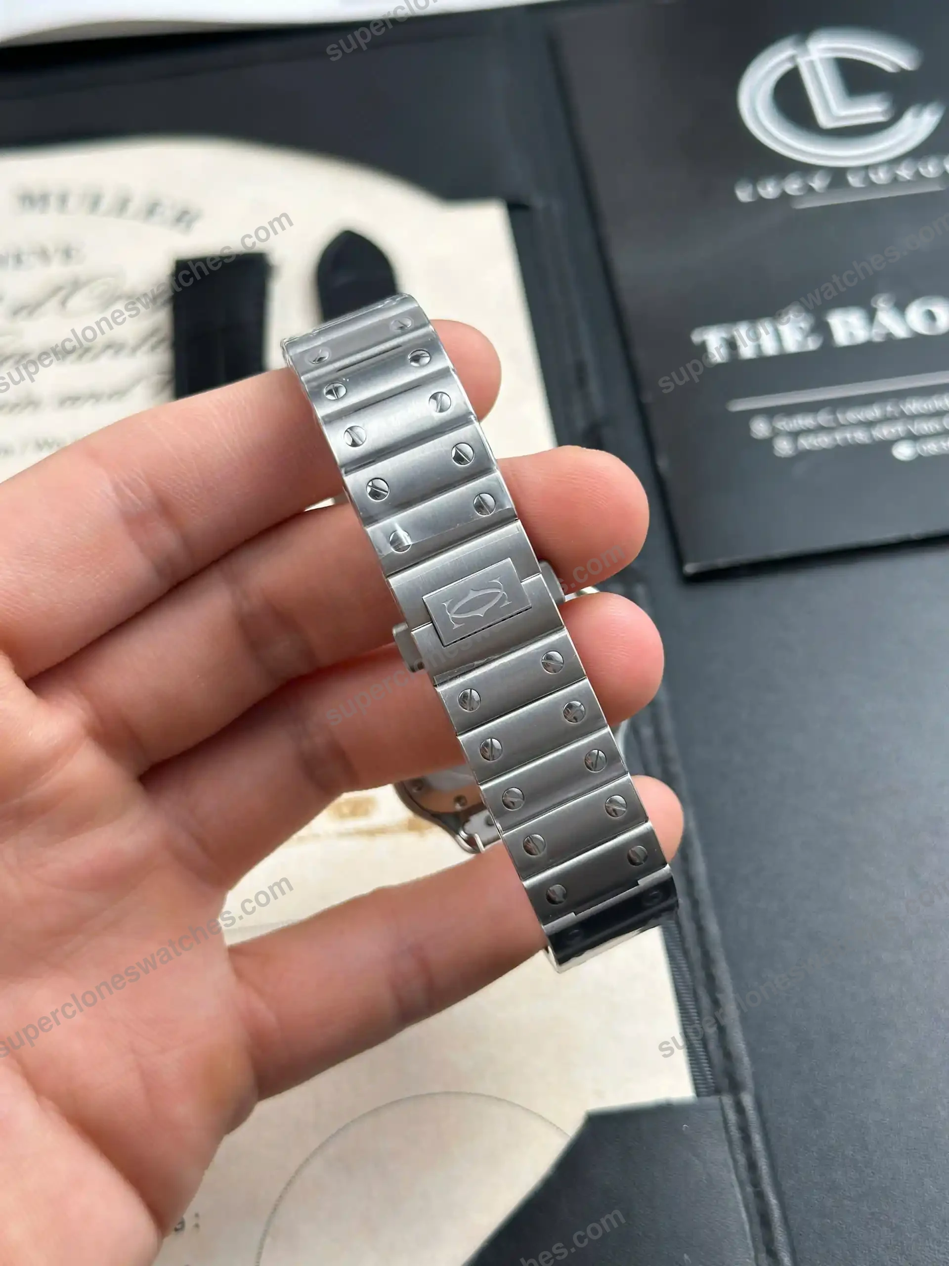 Super-Clone-Cartier-Santos-De-Cartier-Blue-Dial-WSSA0071-39.8mm-8