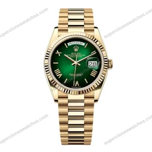 Super-Clone-Rolex-Day-Date-Green-Ombre-Dial-128238-0118-36-mm-1