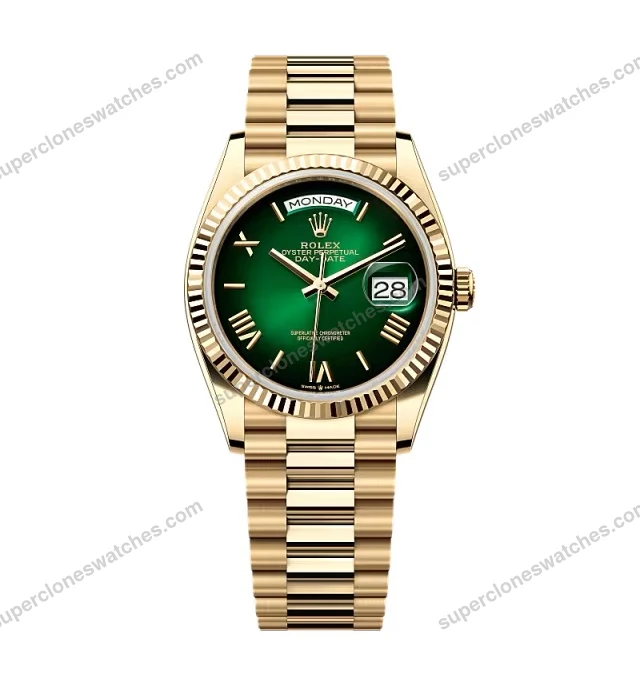Super-Clone-Rolex-Day-Date-Green-Ombre-Dial-128238-0118-36-mm-1