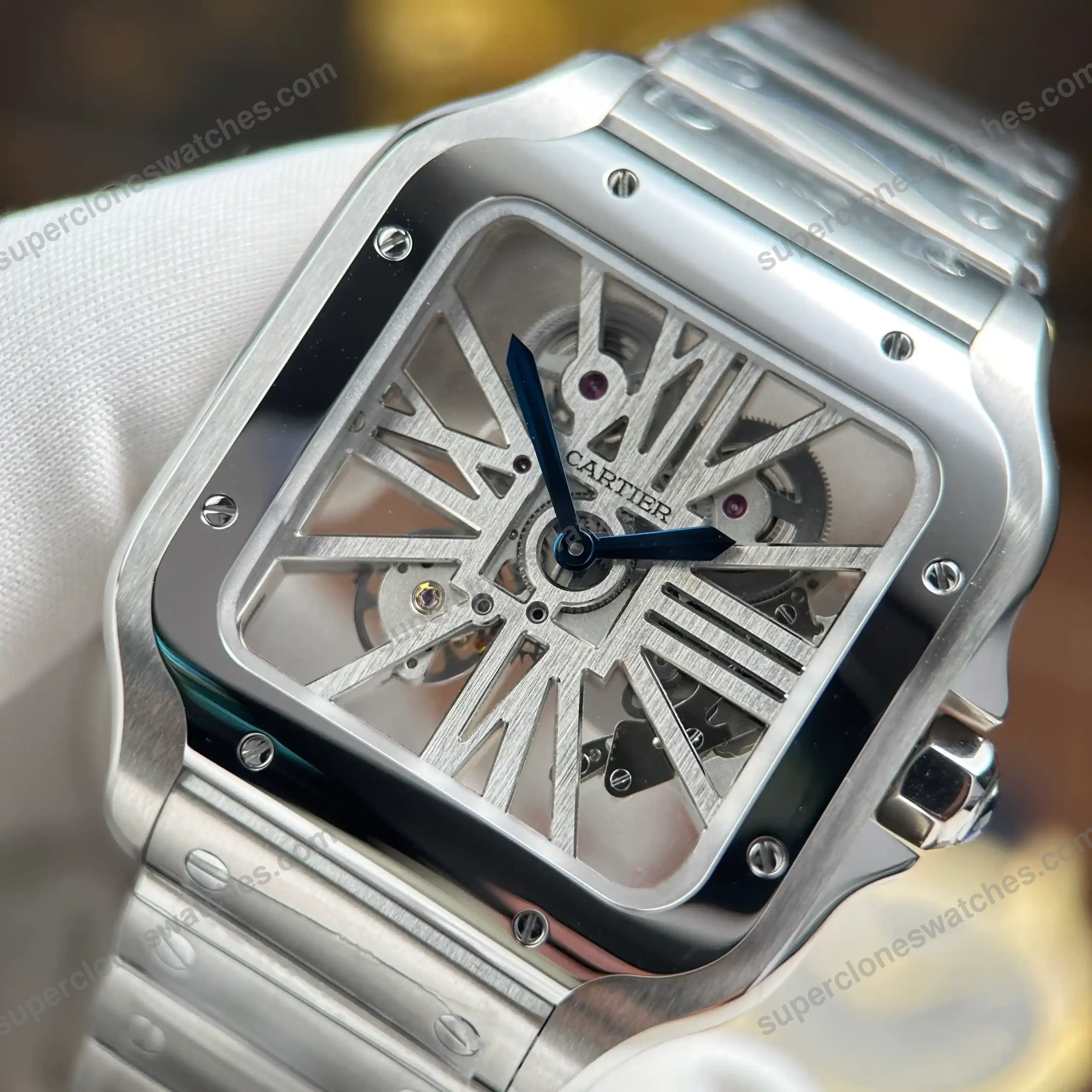 Super-Clone-Cartier-Santos-Large-Skeleton-WHSA0015-39mm-4