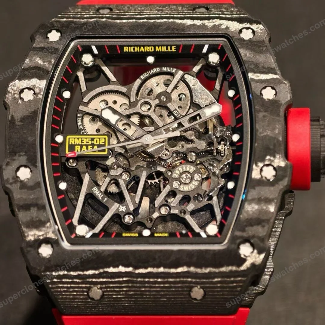 Super-Clone-Richard-Mille-RM-35-02-Carbon-TPT-Purple-AR-Sapphire-Rubber-Strap-8