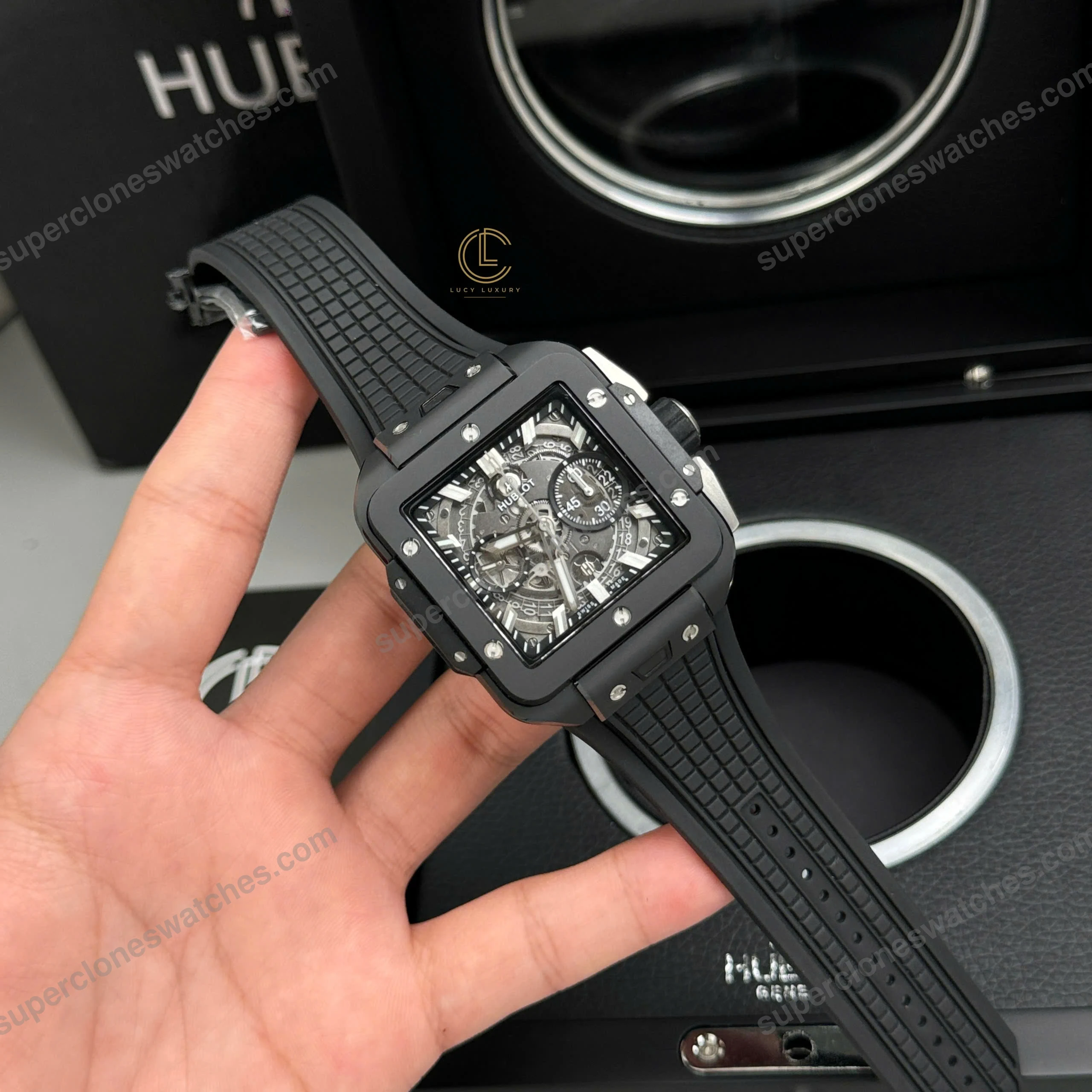 Super-Clone-Hublot-Square-Bang-Unico-821.CI_.0170.RX-821CI0170RX-42mm-Black-Dial-2